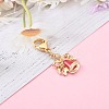 Christmas Theme Alloy Enamel Pendants X1-HJEW-JM00427-02-5