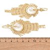 Brass Micro Pave Cubic Zirconia Dangle Earrings KK-CBADE12-05G-5