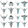 16Pcs 8 Styles Synthetic Turquoise Pendants FIND-CJ0002-39-1