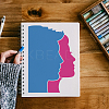 2Pcs 2 Styles PET Hollow Out Drawing Painting Stencils DIY-WH0394-0175-7