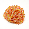 Baking Painted Glass Beads Strands DGLA-Q023-8mm-DB42-3