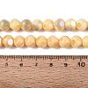 Ombre Effect Dyed Electroplate Opaque Glass Beads Strands EGLA-Q130-01A-22-5