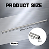 10Pcs 304 Stainless Steel Hollow Tube STAS-OC0001-31-2