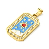 Ion Plating(IP) 304 Stainless Steel Pendants STAS-C101-08G-05-2