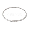 Rack Plating Brass Cubic Zirconia Elasticity Necklaces NJEW-S425-01P-2