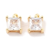 Brass with Clear Cubic Zirconia Charms KK-P271-28G-1
