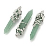 Natural Green Aventurine Pointed Pendants G-O164-02-P07-1
