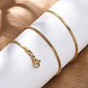 304 Stainless Steel Square Snake Chain Necklaces STAS-G244-83B-G-4