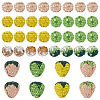 64Pcs Handmade Polymer Clay Rhinestone Beads CLAY-BT0001-15-2