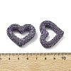 Heart Shape Polymer Clay Rhinestone Beads CLAY-NH0001-09A-06-3