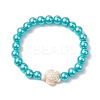 4Pcs 4 Colors Summer Dyed Synthetic Turquoise Turtle Bracelets BJEW-JB10258-3