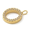 Ion Plating(IP) 304 Stainless Steel Micro Pave Cubic Zirconia Pendants STAS-Z107-03G-14-2