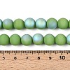 Frosted Opaque Glass Beads Strands GLAA-T032-P10mm-MBB06-4