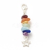 Chakra Theme Natural Gemstone Pendant Decorations X1-HJEW-JM00645-03-1