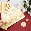 30 Sheets 6 Style Plastic Self Adhesive Gold Foil Embossed Stickers DIY-CP0006-33-3