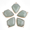 Electroplate Natural Green Aventurine Pendants G-S344-20C-1