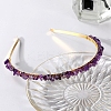 Wire Wrapped Natural Amethyst Chip Hair Bands PW-WG27230-10-1