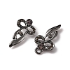 Zinc Alloy Smoked Topaz Rhinestone Snap Lock Clasps LS-FIND-WH0008-21B-3