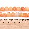 Frosted Natural Agate Beads Strands G-F367-8mm-03-6