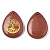 Synthetic Goldstone Pendants G-T122-71J-3