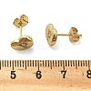 Rack Plating Brass Micro Pave Clear Cubic Zirconia Stud Earrings EJEW-K299-01G-P-5
