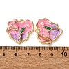 Alloy Enamel Flower Pendants ENAM-B028-41KCG-02-3