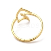 Ion Plating(IP) 304 Stainless Steel Hollow Horse Adjustable Ring RJEW-L107-023G-3