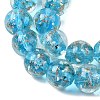 Luminous Handmade Gold Sand Lampwork Beads Strands LAMP-P051-L07-10mm-01-3