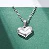 Heart 304 Stainless Steel Pendant Necklaces NJEW-H059-17P-3