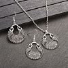Bohemian Style Alloy Pendant Necklaces & Dangle Earrings Sets WG43411-01-1