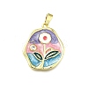 Brass Micro Pave Cubic Zirconia Pendants KK-K400-21A-G-1
