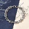 304 Stainless Steel Link Chain Bracelets for Women BJEW-F488-69P-1
