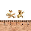 304 Stainless Steel Micro Pave Clear Cubic Zirconia Stud Earrings EJEW-I318-01G-03-5
