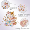 80Pcs 4 Colors Heart Printed Organza Bags OP-BBC0001-50A-6