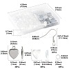 DIY Heart Dangle Earring Making Kits DIY-FS0009-18-4