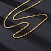 Brass Cuban Link Chain Necklaces for Women NJEW-D302-57G-2
