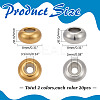 40Pcs 2 Styles Stainless Steel Beads STAS-ME0002-45-2