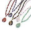 Natural & Synthetic Mixed Stone Pendant Necklaces NJEW-P241-C-1