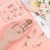 18pcs 6 styles Glass Wishing Bottle European Dangle Charms PALLOY-GA0001-12-3