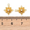 Brass Micro Pave Clear Cubic Zirconia Charms KK-G544-07G-03-3