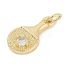 Brass Micro Pave Cubic Zirconia Pendants KK-Q028-62G-2