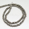 Electroplate Non-magnetic Synthetic Hematite Beads Strands G-J169B-4mm-M-3