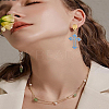 8Pcs 4 Colors Ion Plating(IP) 304 Stainless Steel Stud Earring Findings STAS-LP0001-80-4