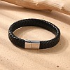 Braided Leather Cord Bracelets LS-BJEW-I200-08-7