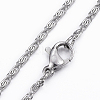304 Stainless Steel Lumachina Chain Necklaces NJEW-H445-07P-2
