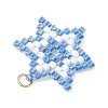 Glass Seed Beads Pendants PALLOY-MZ01457-01-2