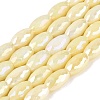 Anti-Tarnish Electroplate Glass Beads Strands EGLA-Q130-02A-09-1