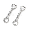 304 Stainless Steel Twisted Bar Connrctor Charms STAS-L300-002P-01-2