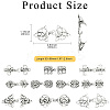 10Pcs 10 Styles Alloy Sweater Shawl Clips Brooches AJEW-CJ0001-66-2