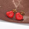 Brass Stud Earrings EJEW-F359-06G-5